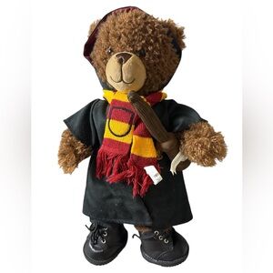 Build-A-Bear Wizard Bear with Red and Yellow Scarf
